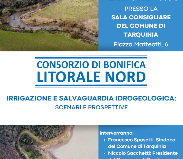 consorzio-bonifica-1-ottobre Consorzio di Bonifica Litorale Nord, incontro a Tarquinia sull’acqua
